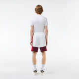 Men LACOSTE Regular Fit Brushed Fleece Colorblock Shorts