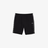 Men LACOSTE Logo Stripe Fleece Shorts