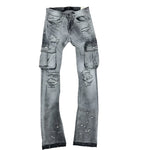 Men JORDAN CRAIG Cargo Stacked Denim Jeans