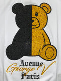 Men AVENUE GEORGE V PARIS Teddy Bear Bi Color T-Shirt