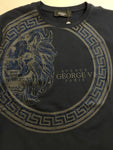 Men AVENUE GEORGE V PARIS Baroque Lion Head T-Shirt