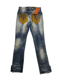 Men RARE ELEMENT Washed PU Semistacked Jean