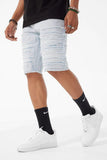 Men JORDAN CRAIG Python Denim Shorts