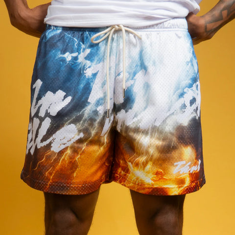 Men THRT DENIM In Thrt We Trust Mesh Shorts