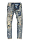 Men JORDAN CRAIG Reconstructed Denim Jeans