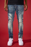 Men JORDAN CRAIG Kevlar Denim Slim Taper Jeans