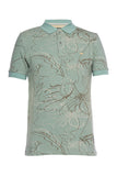 Men A.TIZIANO Karson Floral Knit Polo Shirt
