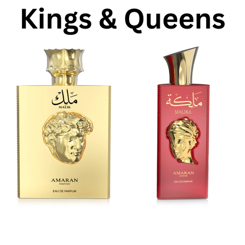Kings & Queens Bundle | Kings & Queens Malik By Amaran Eau De Parfum 3.4 FL OZ | Kings & Queens Malika By Amaran Eau De Parfum 3.4 FL OZ