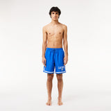 Men LACOSTE Logo Printed Swim Shorts