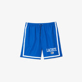 Men LACOSTE Logo Printed Swim Shorts