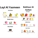 Fruity Oil Bundle | Layl Al Yasmeen by Zakat Pure Concentrate Oil 20ML Women | Bokhour Al Sultan by Zakat Pure Concentrate Oil 20ML Women