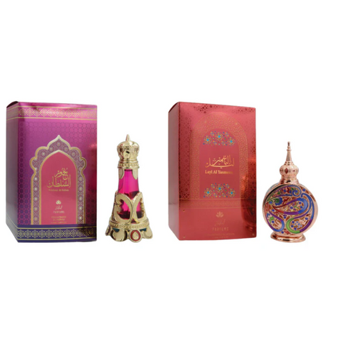 Fruity Oil Bundle | Layl Al Yasmeen by Zakat Pure Concentrate Oil 20ML Women | Bokhour Al Sultan by Zakat Pure Concentrate Oil 20ML Women