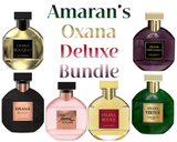 Amaran's Oxana Deluxe Bundle | Oxana Sugar | Oxana Black | Oxana Rouge | Oxana Virtue | Oxana Patchouli | Oxana Bouquet | Women 100 ML (3.4 FL OZ) Eau De Parfum By Amaran