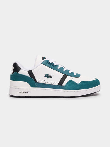 Men LACOSTE T-Clip Logo Leather Sneakers