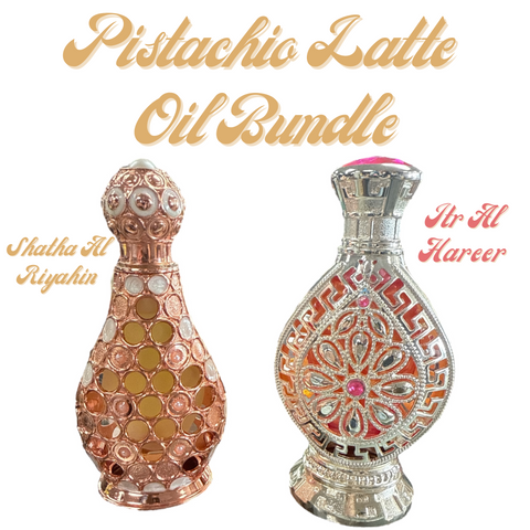 Pistachio Latte Oil Bundle | Shatha Al Riyahin By Zakat Women | Itr Al Hareer By Zakat Women