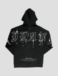 Men MILANO Paint Black Hoodie