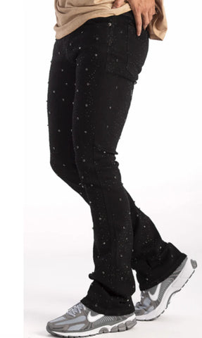 Men KINDRED Rhinestone Denim Stack Jeans