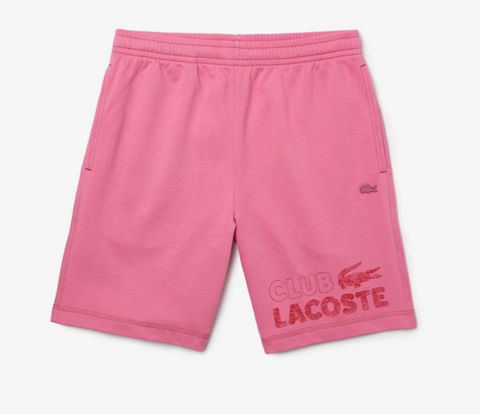 Men LACOSTE Regular Fit Contrast Fleece Short