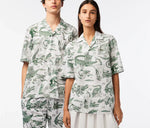 Men LACOSTE x Netflix Short Sleeve Button Up Shirt