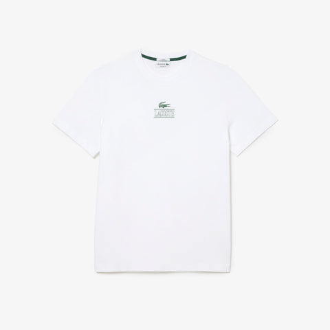 Men LACOSTE Regular Fit Cotton Jersey Branded T-Shirt