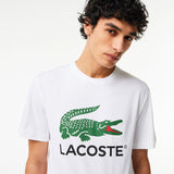 Men LACOSTE Cotton Jersey Signature Print T-Shirt