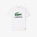 Men LACOSTE Cotton Jersey Signature Print T-Shirt