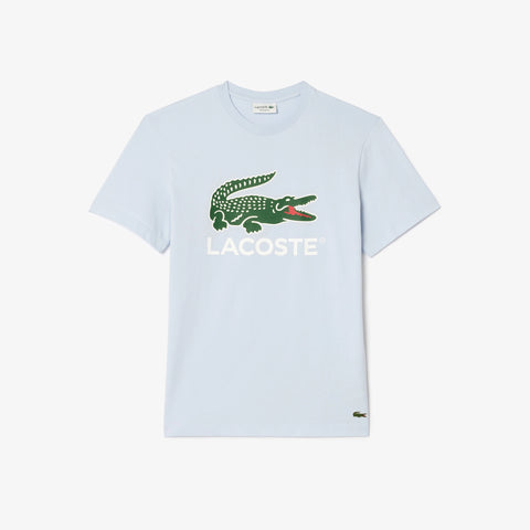 Men LACOSTE Cotton Jersey Signature Print T-Shirt