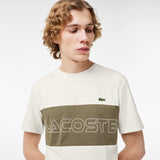 Men LACOSTE Regular Fit Printed Colorblock T-Shirt