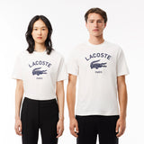 Unisex LACOSTE Signature Print Cotton T-Shirt