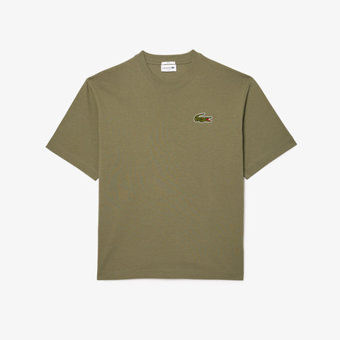 Unisex LACOSTE Loose Fit Heavy Cotton Badge T-Shirt