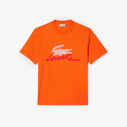 Men LACOSTE Print Cotton T-Shirt