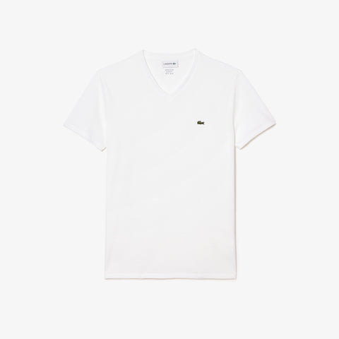 Men LACOSTE V-Neck Pima Cotton Jersey T-Shirt