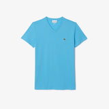 Men LACOSTE V-Neck Pima Cotton Jersey T-Shirt