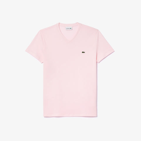 Men LACOSTE V-Neck Pima Cotton Jersey T-Shirt