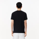 Men LACOSTE Cotton Jersey Logo Striped T-Shirt