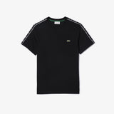 Men LACOSTE Cotton Jersey Logo Striped T-Shirt