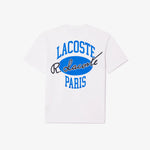 Men LACOSTE Heritage Print Cotton T-Shirt