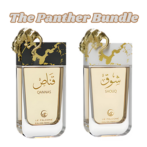 The Panther Bundle | Shouq By Le Falcone Eau De Parfum 90 ML (3.0 FL OZ) Unisex | Qannas By Le Falcone Eau De Parfum 90 ML (3.0 FL OZ) Men