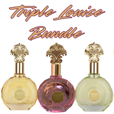 Triple Louise Bundle | Louise Praline | Louise Pistachio | Louise Carnival | Women 100 ML (3.4 FL OZ) Eau De Parfum By Zakat