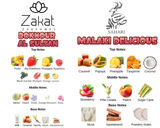 Tropical Starburst Bundle | Bokhour Al Sultan By Zakat Pure Concentrated Oil Women | Malaki Delicious By Sahari Eau De Parfum Women