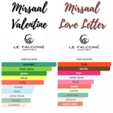 Valentine Love Letter | Mirsaal Valentine By Le Falcone Niche Collection Eau de Parfum Spray | Mirsaal Love Letter By Le Falcone Niche Collection Eau de Parfum Spray 3.4 oz 3.4 oz |