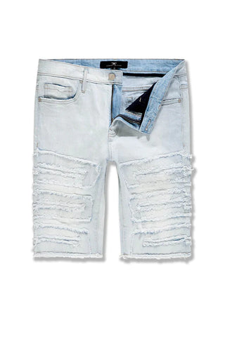 Men JORDAN CRAIG Python Denim Shorts