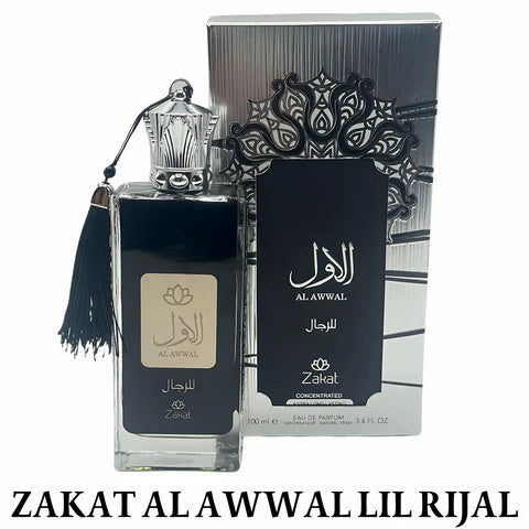 Al Awwal Lil Rijal Gris By Zakat Eau De Parfum 3.4 FL OZ Men