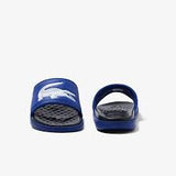 Men LACOSTE Croco Dualiste Synthetic Logo Strap Slide