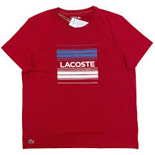 Men LACOSTE Sport Stylized Logo Print Organic Cotton T-shirt