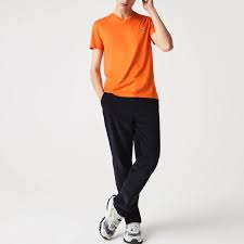 Men LACOSTE Pima Jersey V-Neck T-Shirt