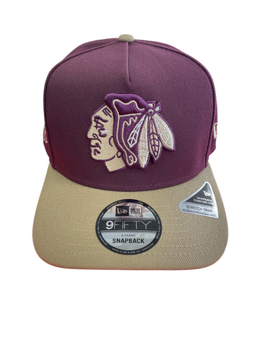 NEW ERA NHL Chicago Black Hawks 9Fifty Snapback Pre Curved A-Frame