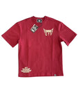Men DENIMICITY Prayers Up High Puff Print Oversized T-Shirt