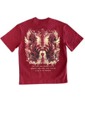 Men DENIMICITY Prayers Up High Puff Print Oversized T-Shirt