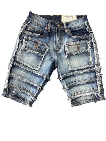 Men FWRD Patchwork Denim Shorts